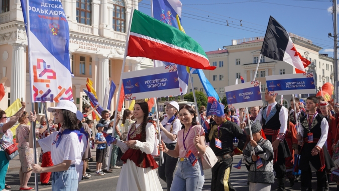 Чувашстанда I Бөтенроссия балалар Фольклориадасы уза