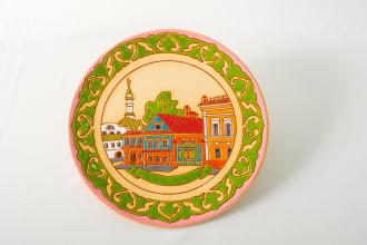 Тарелка с изображением Татарской слободы «Татарская усадьба» - Абдуллина Эльвира Нурисламовна