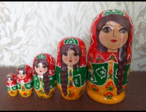 Матрешка 5 местная. Роспись,акрил,высота 18см. Создана в 2020г.