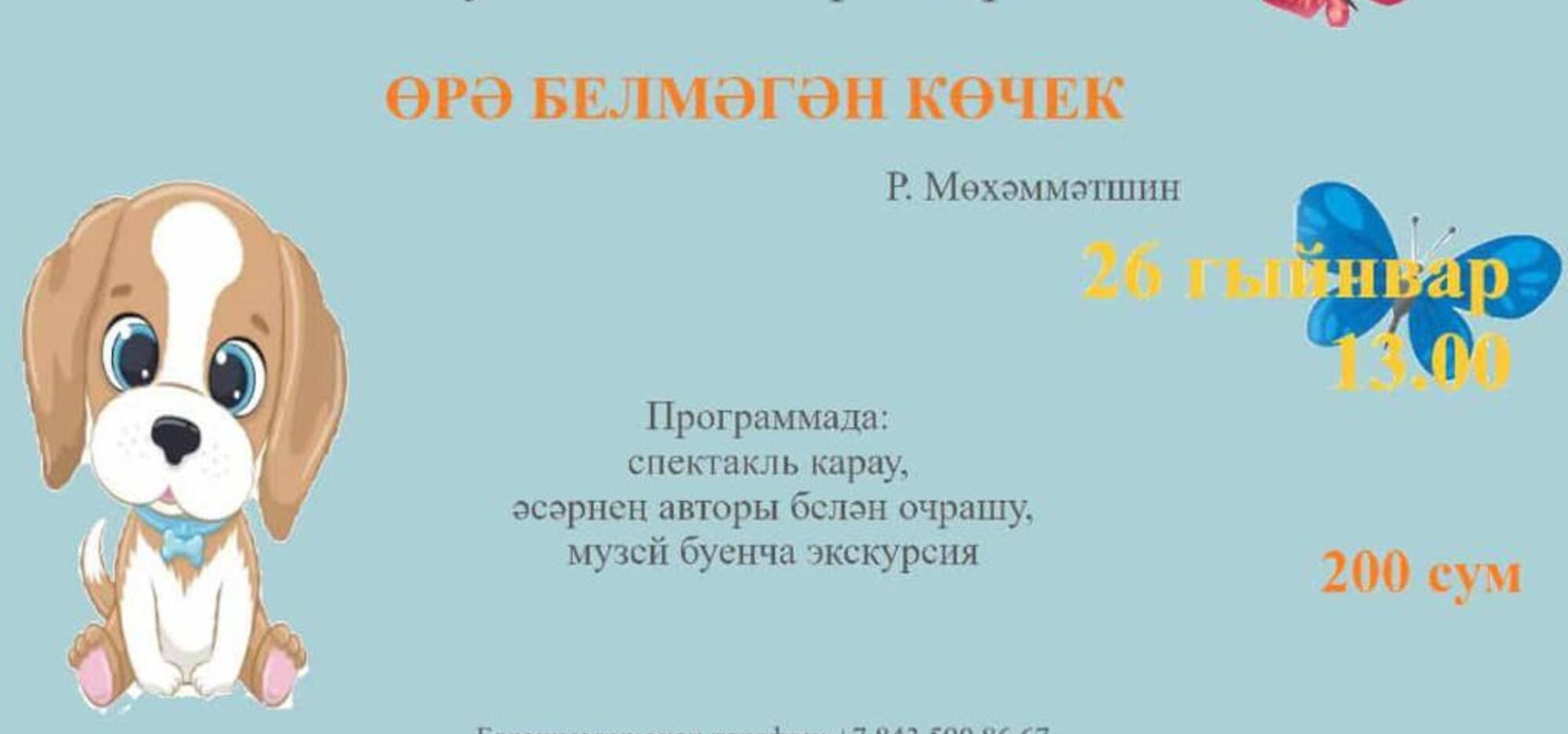 Тукай музее балаларны спектакль карарга чакыра
